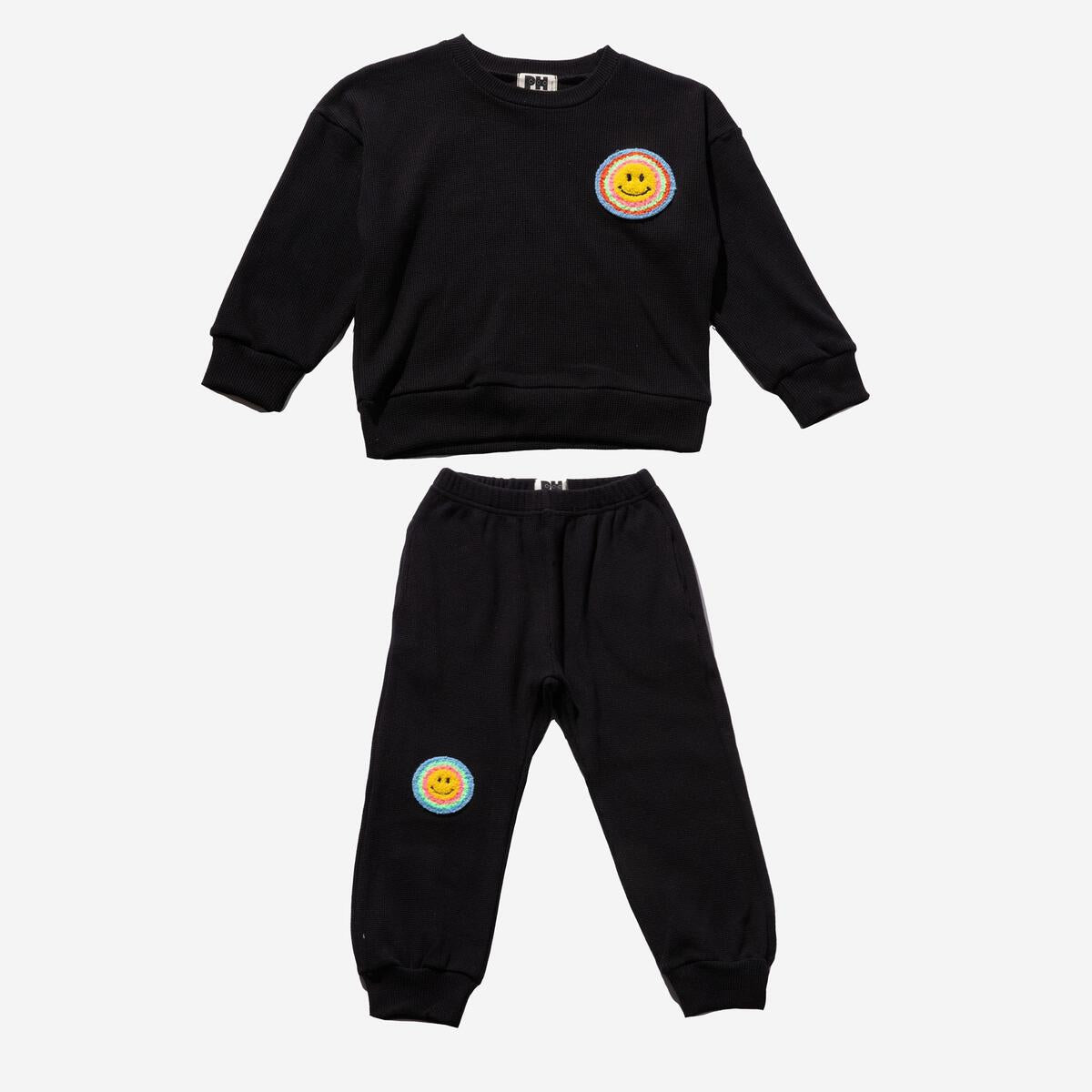 Waffle Multi Smile Set - Black - 6 Months