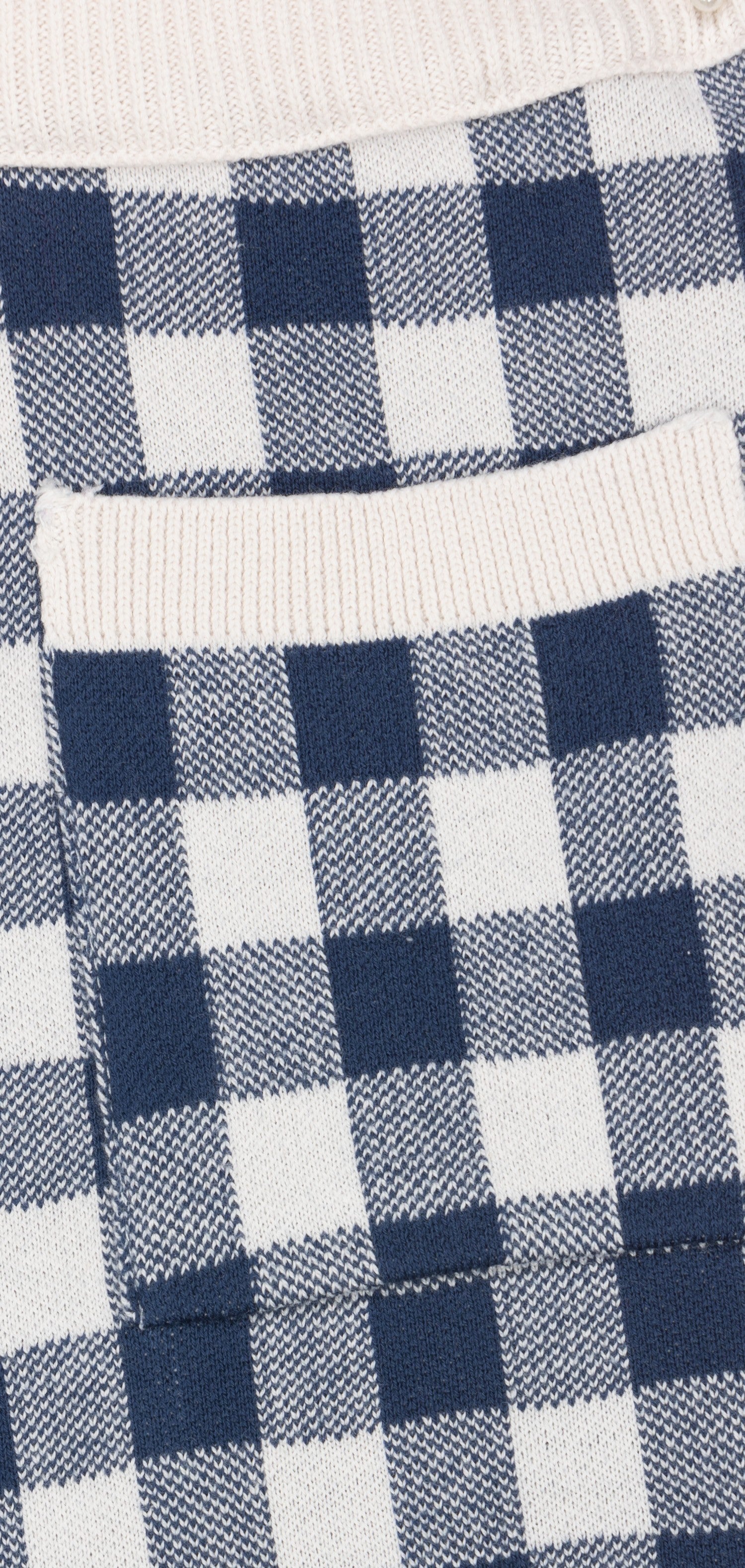 Carlota Pant - Ecru/Dark Blue - 2 Years