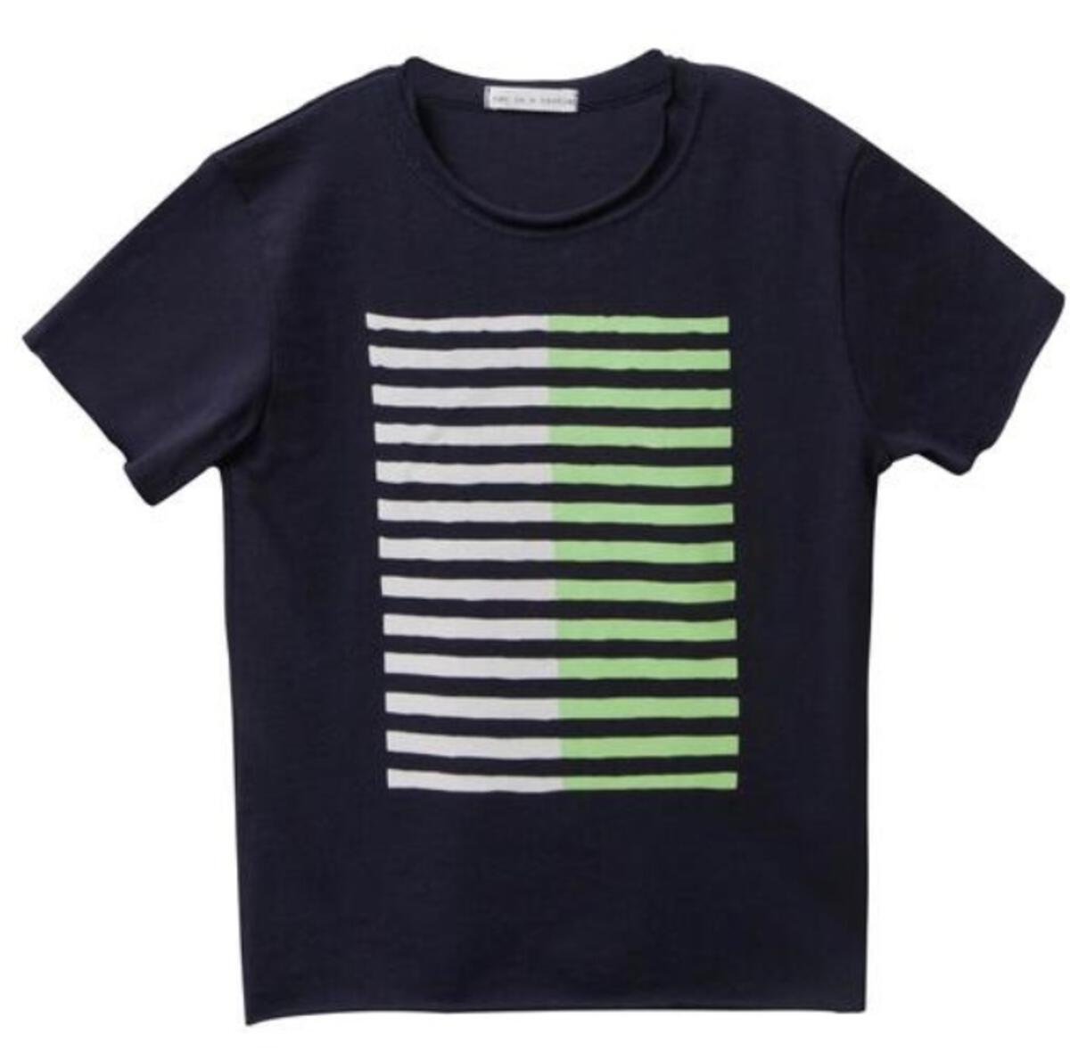 Waves Stripe Tshirt - Navy - 2 Years