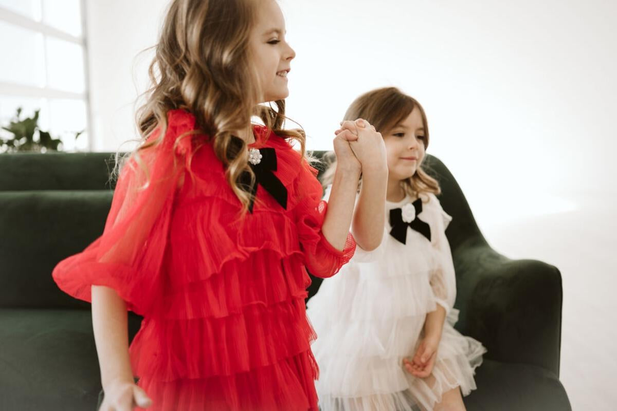 Six Layered Dress - Red - 4 years