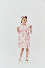 Lace Collar Dress - French Red - 7 Years