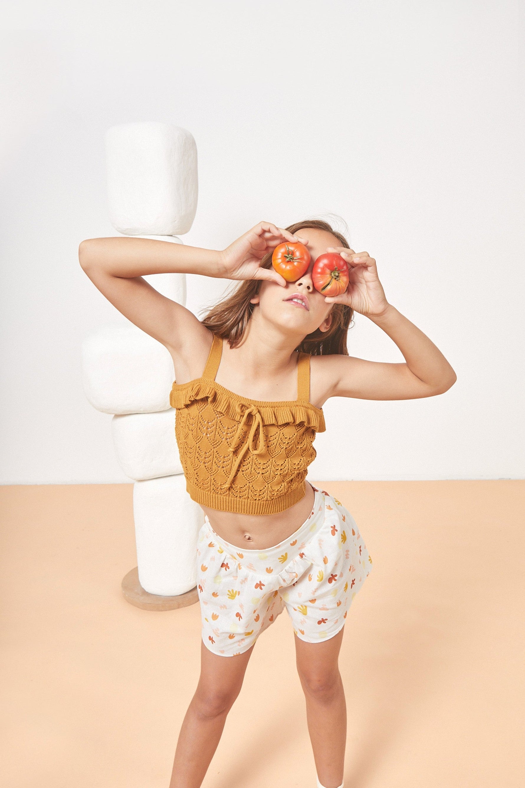 Rita Crochet Top - Caramel - 4 Years