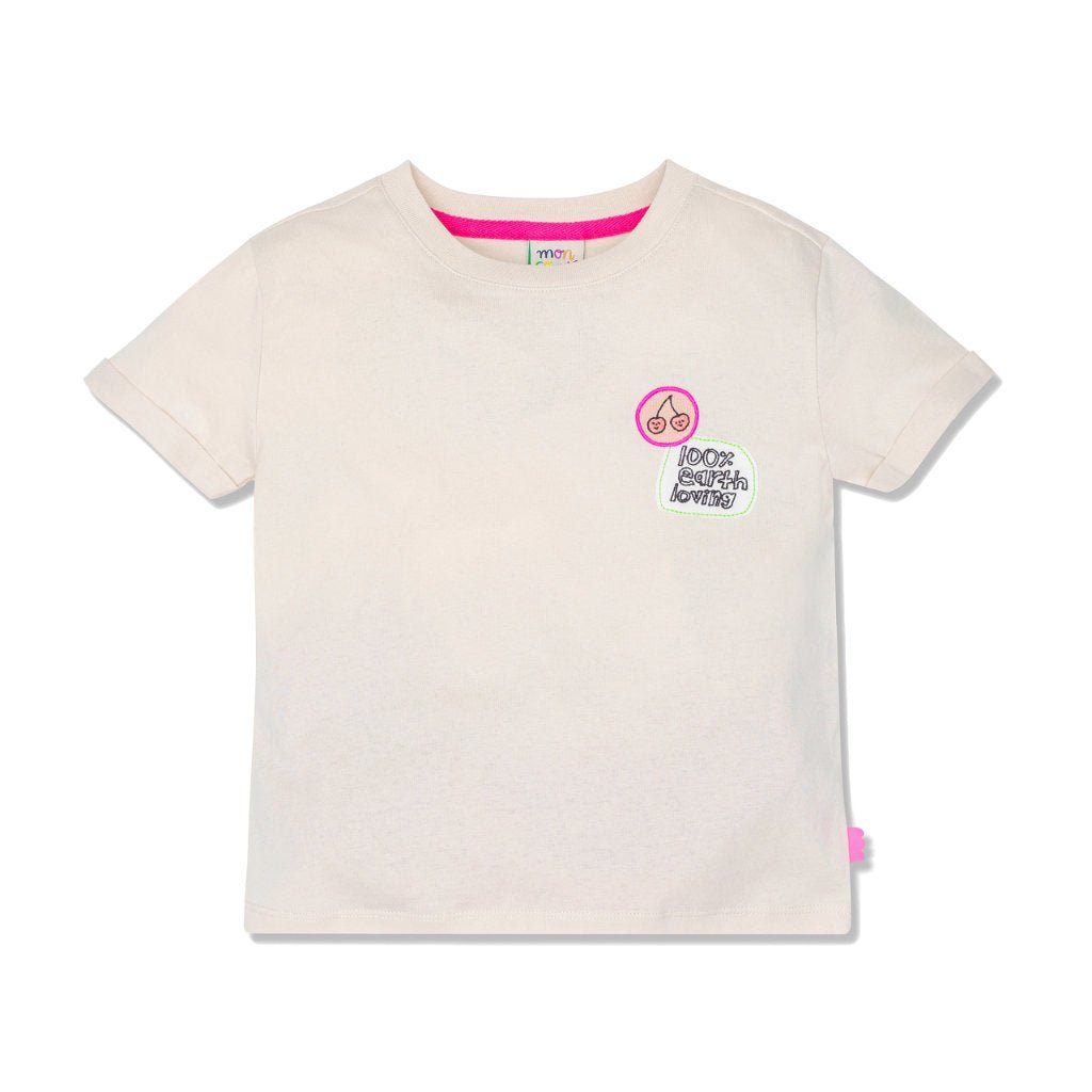 Earth Loving Patches T-shirt Cream - 3 Years