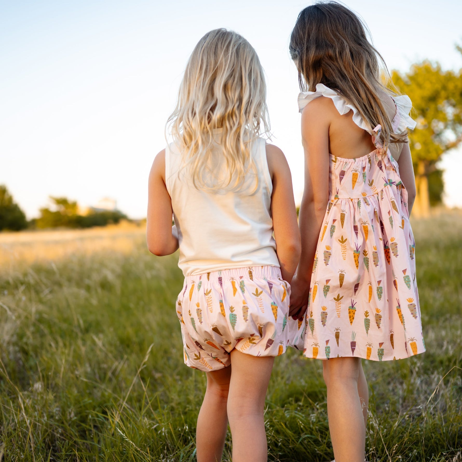 Print Frill Dress - Pink Carrot - 12 Months