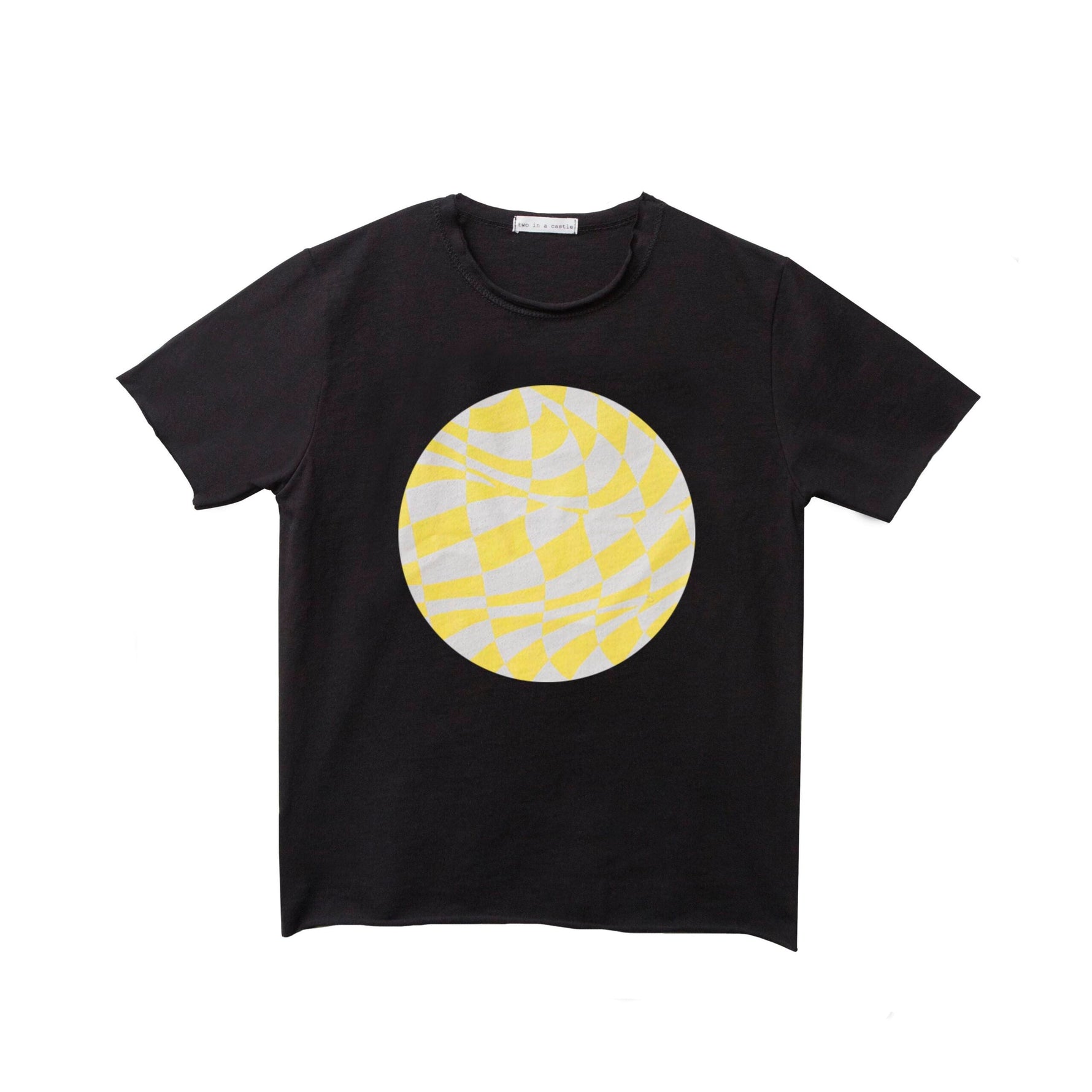 Arlequin Chess Circle Tshirt - Yellow - 2 Years
