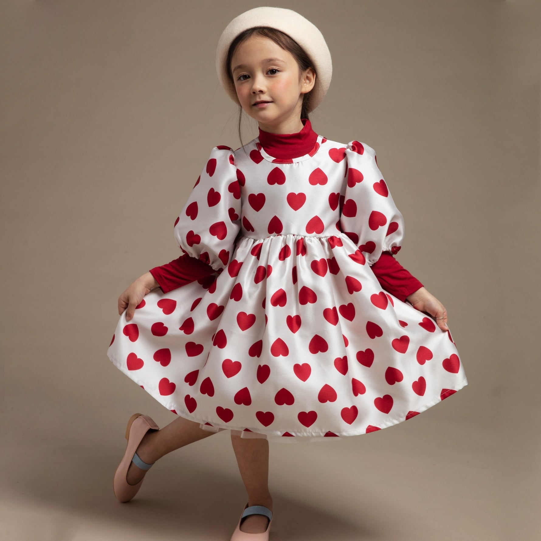 Heart Balloon Dress - White - 12 Months