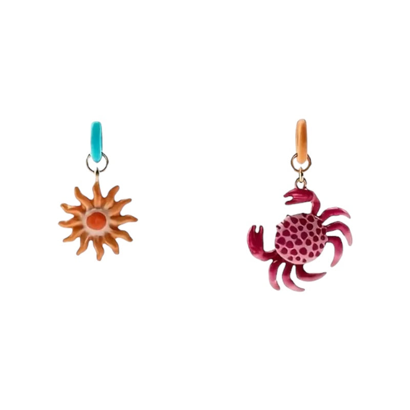 Crab & Sun Earrings