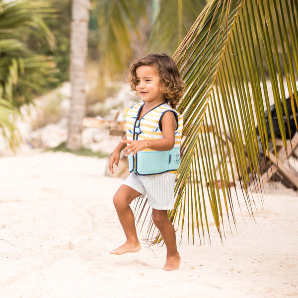 Swim short White Blue Striped - 1-2 Years