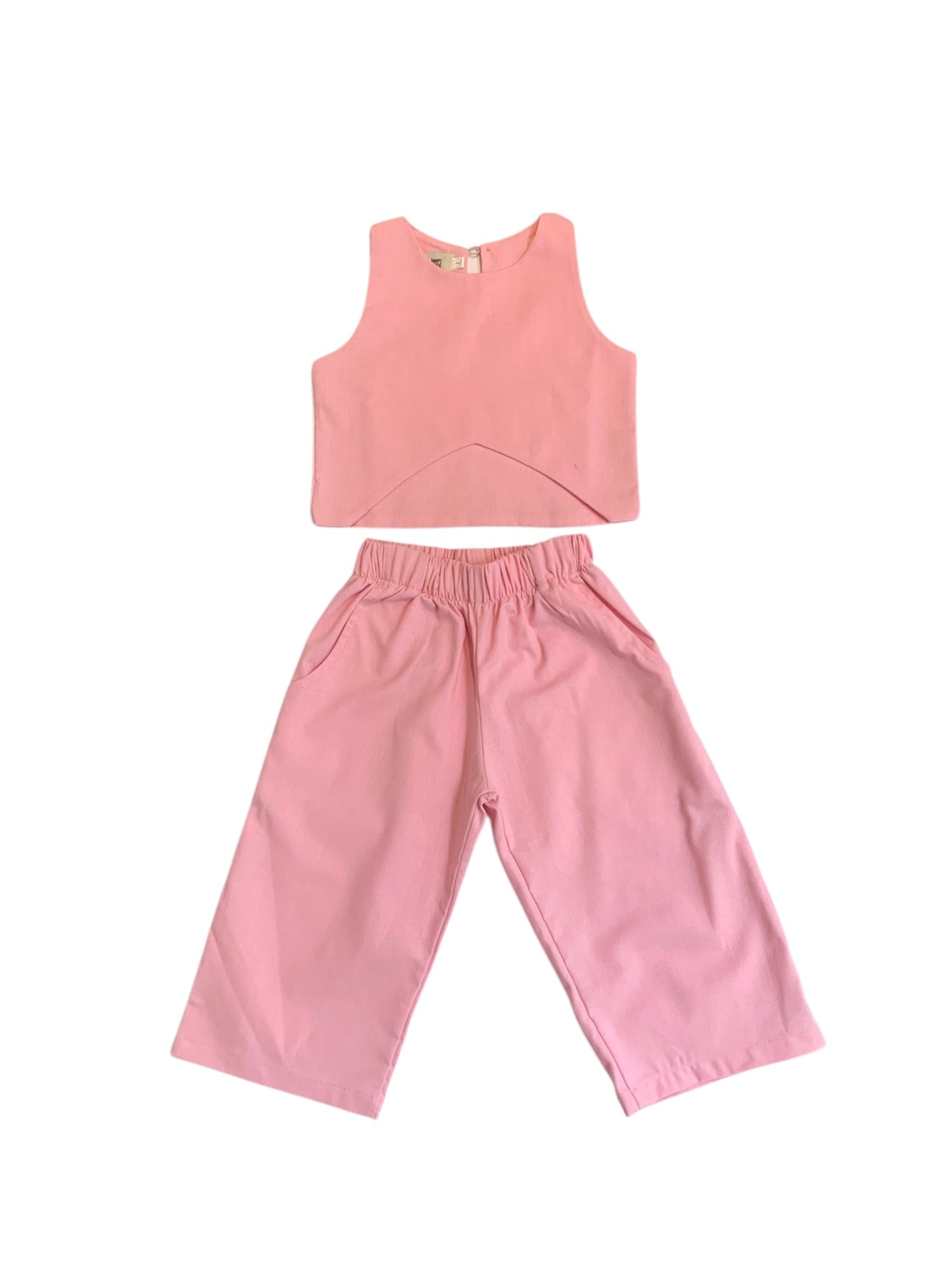 Pink Linen Set Pants - 4 Years