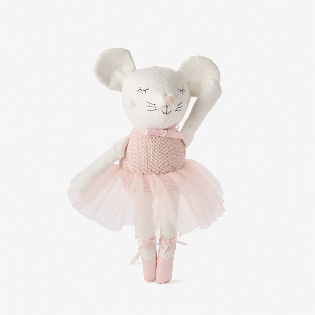 Linen Meadow Mouse Toy Boxed - Pink