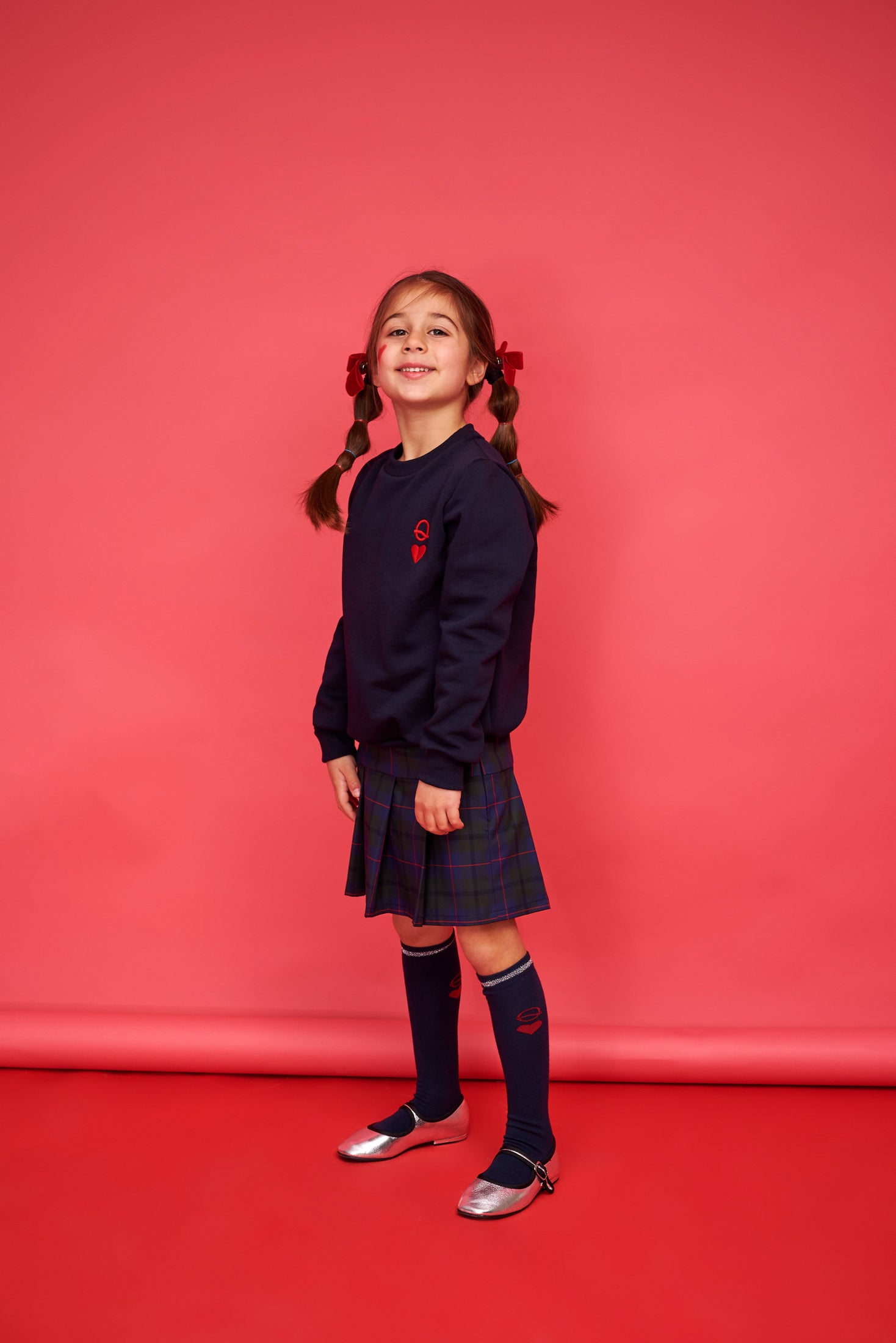 Ermione Tartan College Skirt - Blue - 2 Years