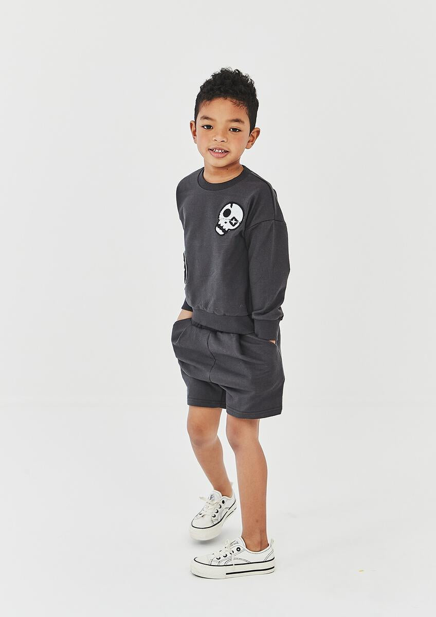 Skull Sweatshirts - Charcoal - 1 Year