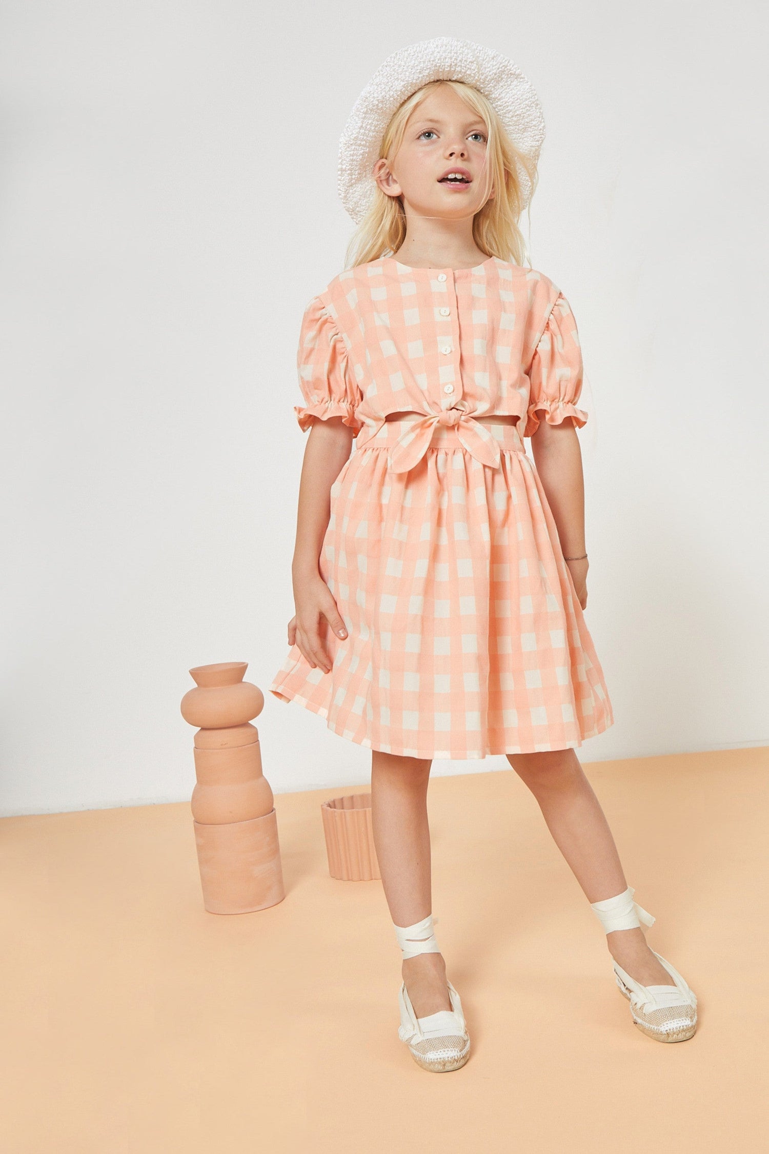 Margot Vichy Cut Out Dress - 2 Years