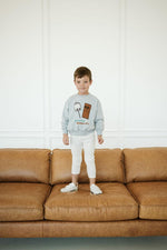 Print Sweatshirts - Sky Choco - 6 Month