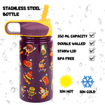 Stainless Steel Bottle With straw 350ML - Cool Food