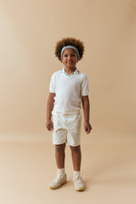 Nico Waffle Polo - White - 10 Years