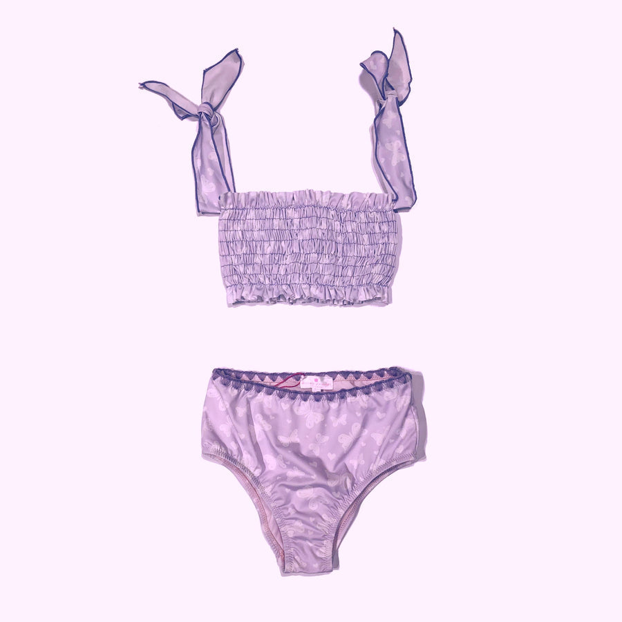 Minnie Foulard Butterflies - Lilac - 10 Years