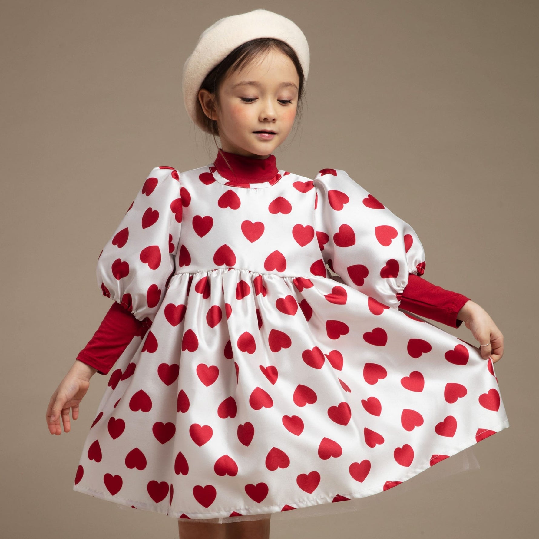 Heart Balloon Dress - White - 12 Months