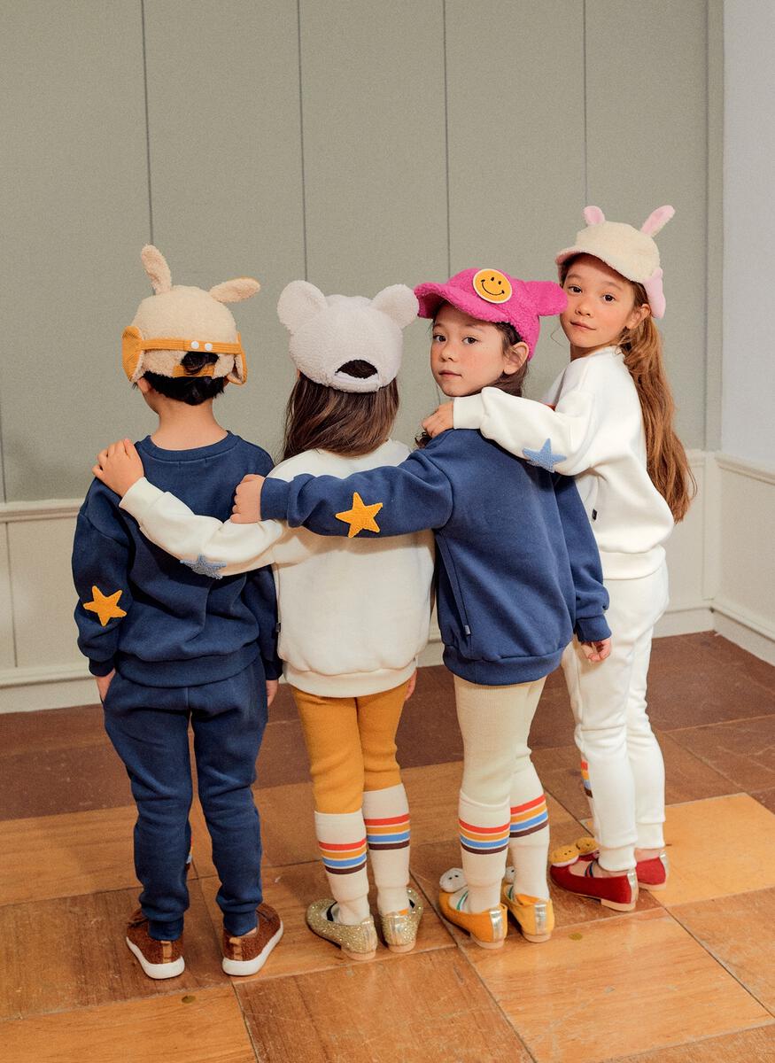 Rainbow Star Sweatpants - Navy - 6 Months