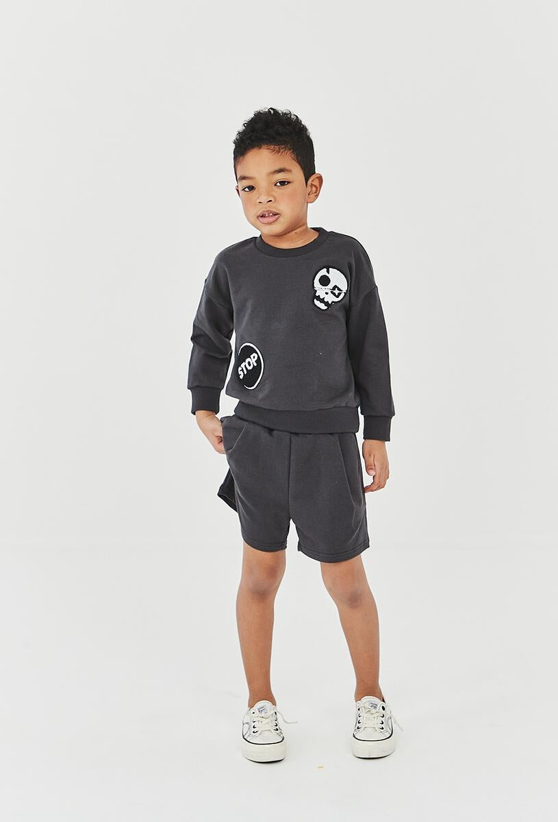 Skull Sweatshirts - Charcoal - 1 Year
