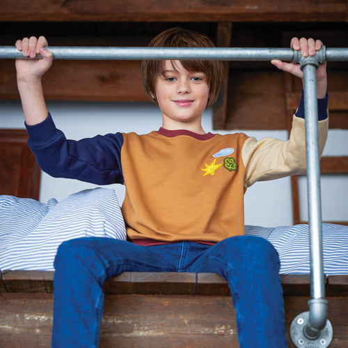 Patches Kid Sweatshirt Mud-Multi - 3 Years