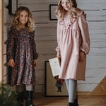 Floral Dress With Ruffles - Night Blue