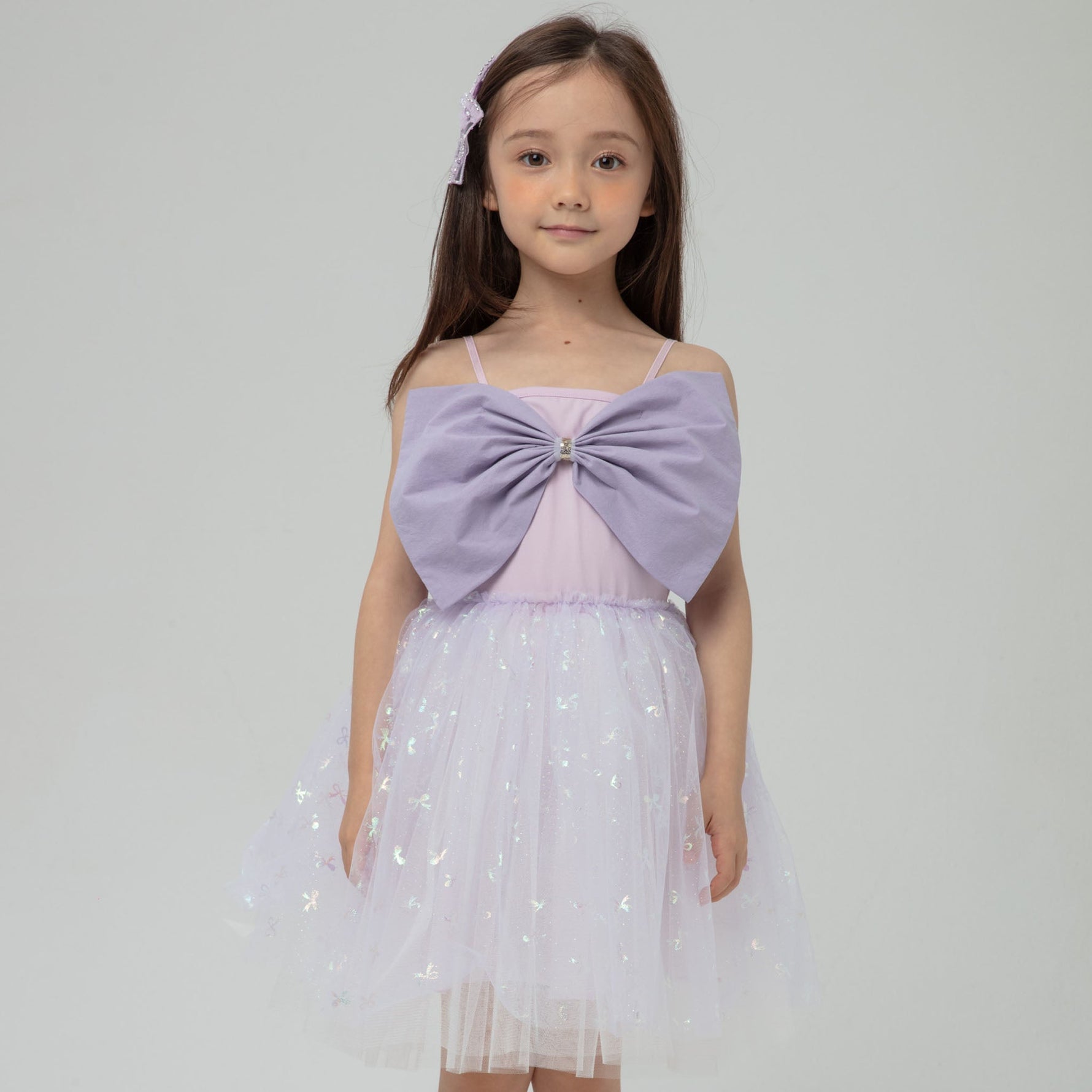Big Bow Tutu Dress - Purple - 12 Months