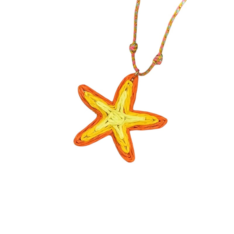 Bohemian Raffia Big Pendant Necklace