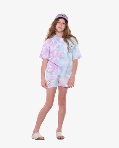 Poplin Cotton Short Tie Dye - Lavender - 2 Years