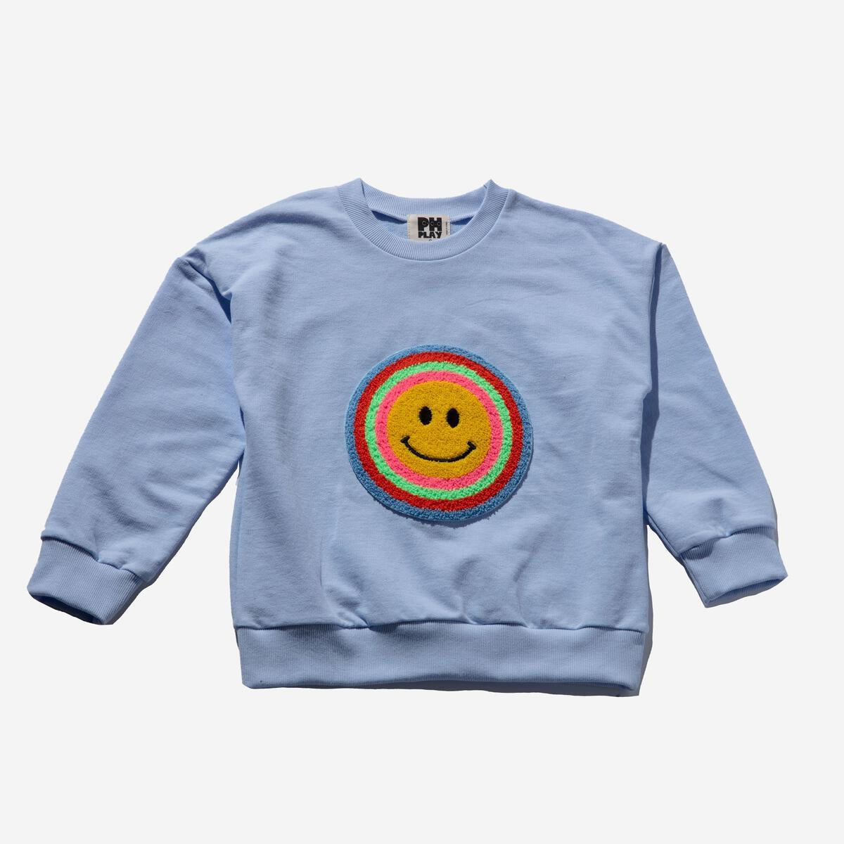 Multi Smile Sweatshirt - Blue - 6 Months