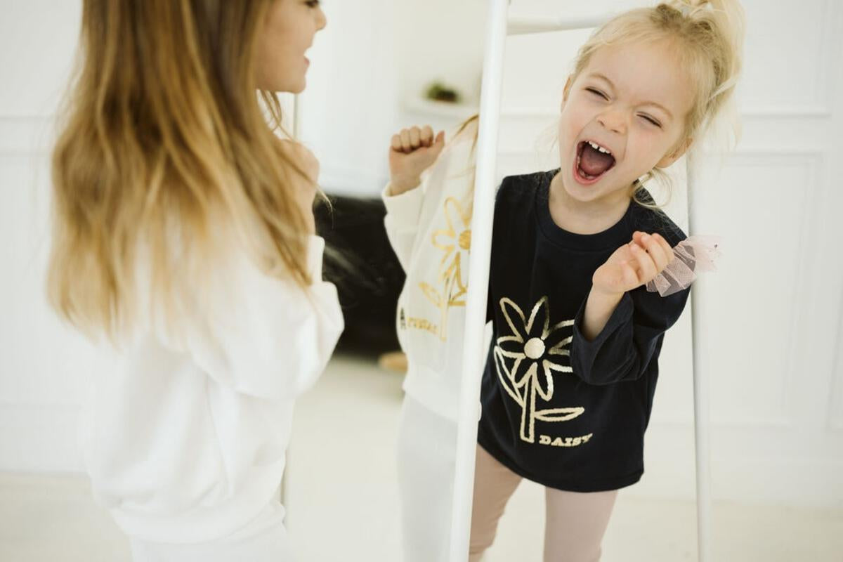 Organic Tshirts Daisy - Navy - 6 Month