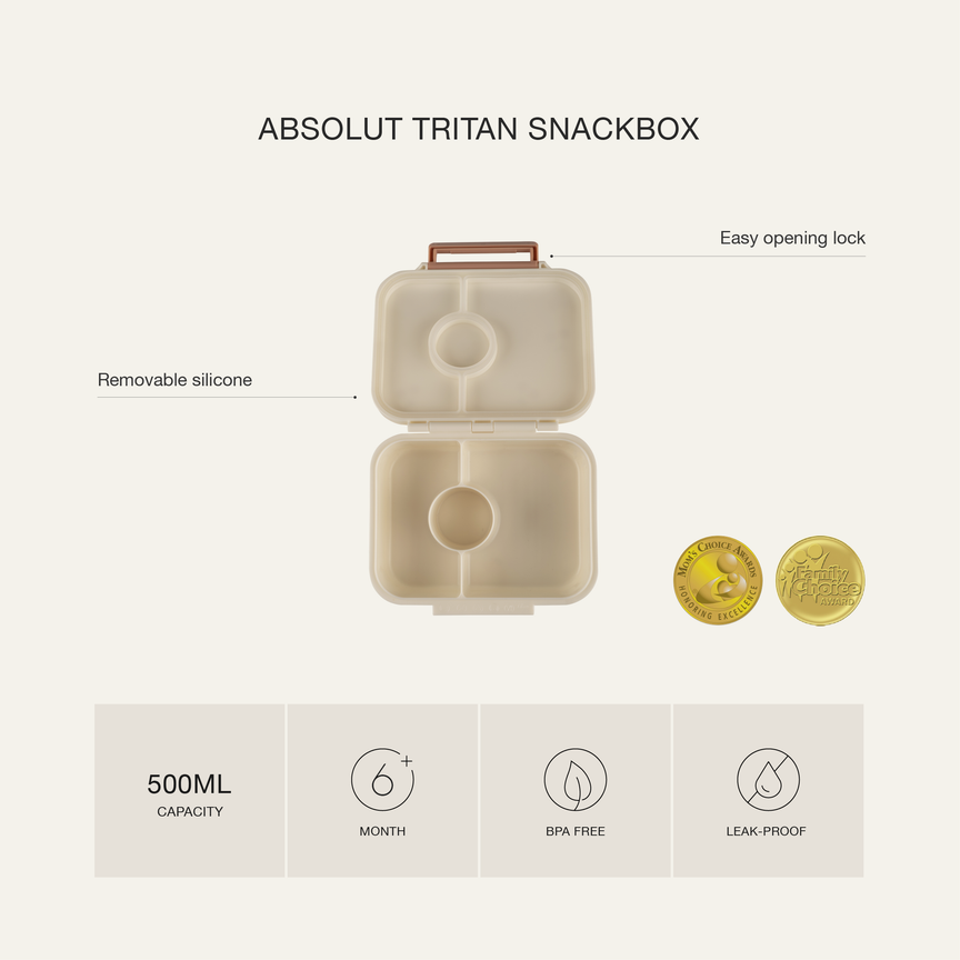 Absolut Tritan Snackbox with 3 compartments - Spaceship