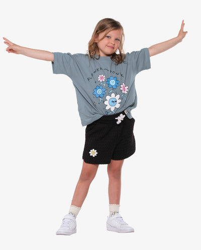 Flower Power T-Shirt - Blue - 3 Years
