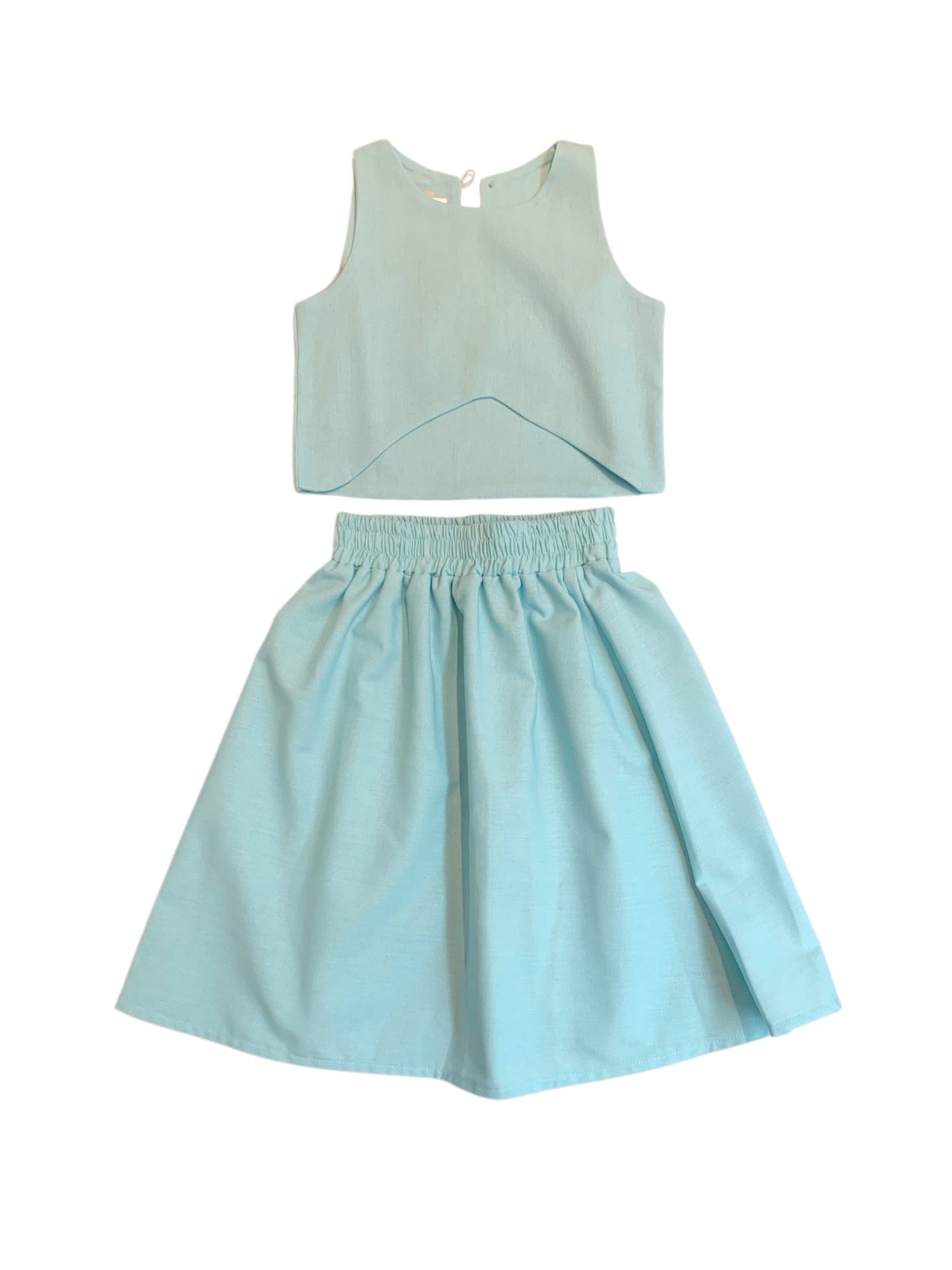 Blue Linen Set Skirt - 10 Years