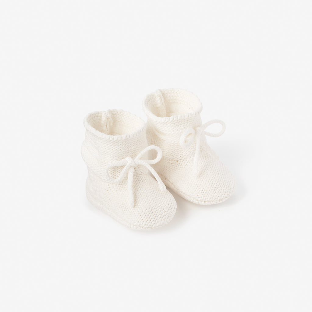 Booties - White - 0-12 Months