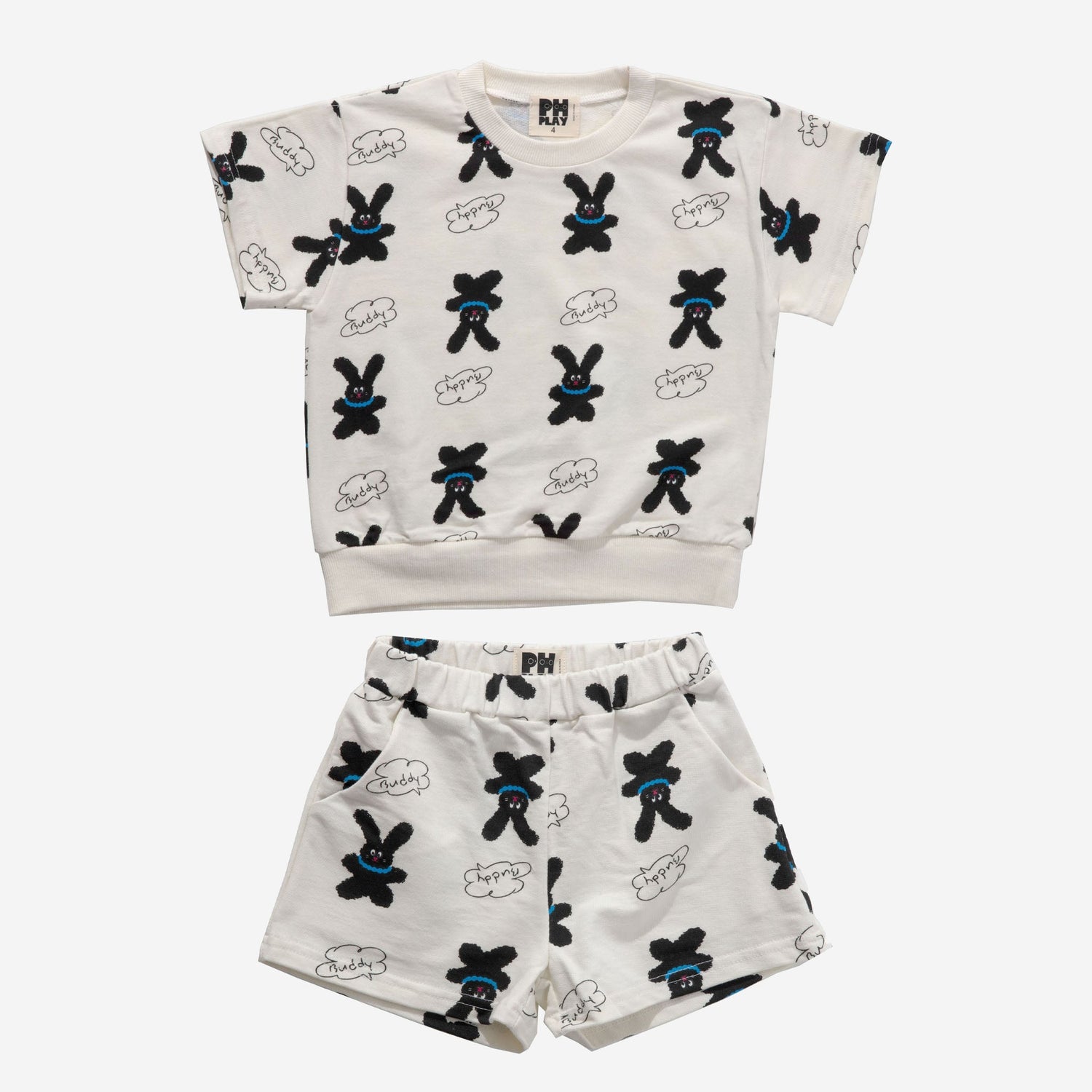 Print Sweatshirt Set - Cream Buddy - 3 Years