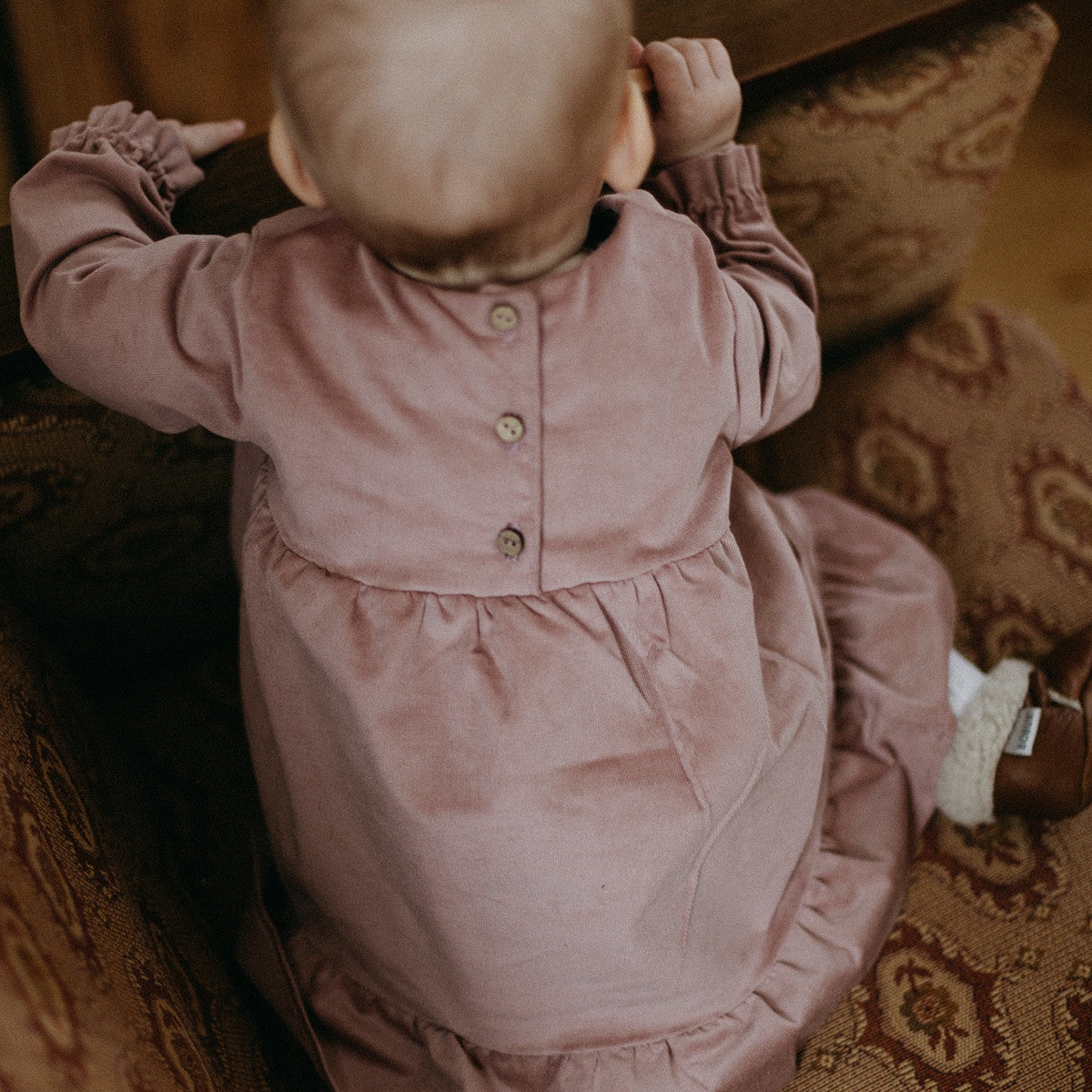 Baby Girl Soft Pink Velvet Dress