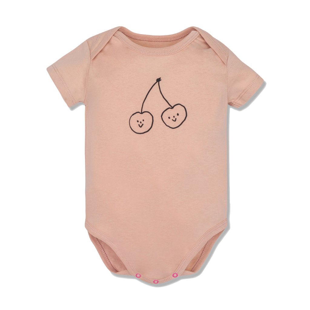 Cherry Baby Bodysuit Chalk Pink - 3-6 Months