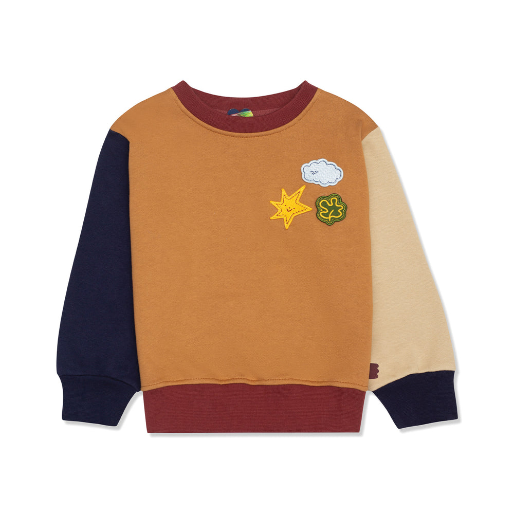 Patches Kid Sweatshirt Mud-Multi - 3 Years