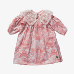 Lace Collar Dress - French Red - 7 Years