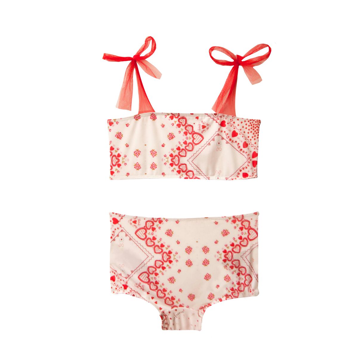 Heart Poems Heart Tulle Bow Bikini & Tutu Skirt - 8 Years