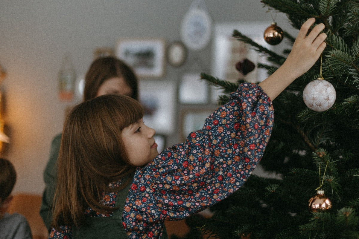 Blouse with Floral Print - Night Blue