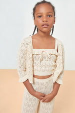 Rita Crochet Top - Cream - 6 Years