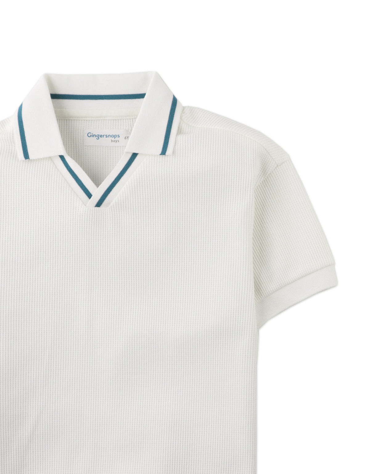 Nico Waffle Polo - White - 10 Years