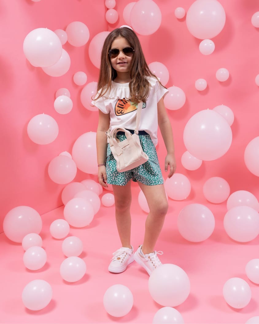 Summer Green Set Short - Green Print - 9-10 Years