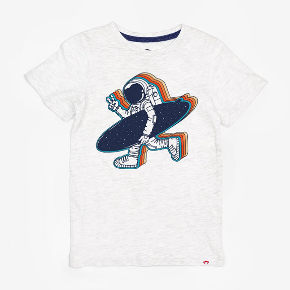 Graphic T-Shirt - Space Surfer - White - 2 Years