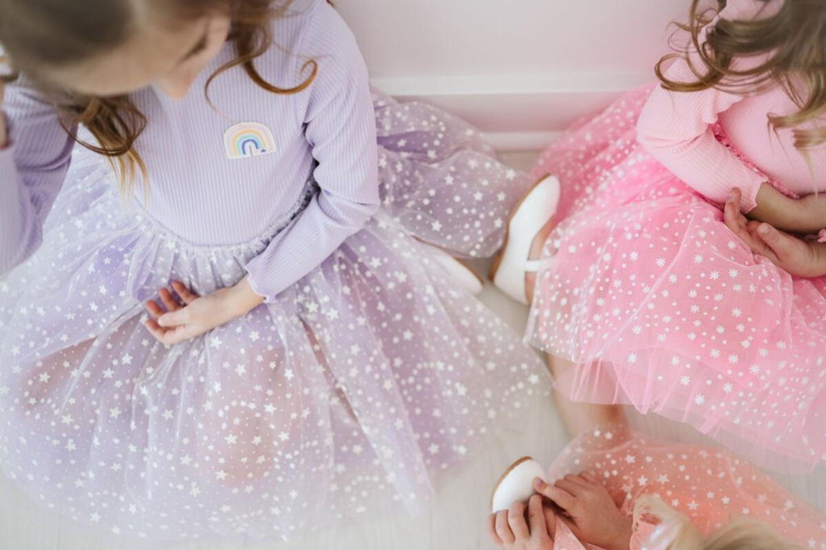 Patched Tutu Dress - Lilac - 6 Months