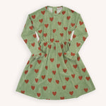 Hearts Velvet Skater Dress Oversized with Ruffles - 9-12 Months