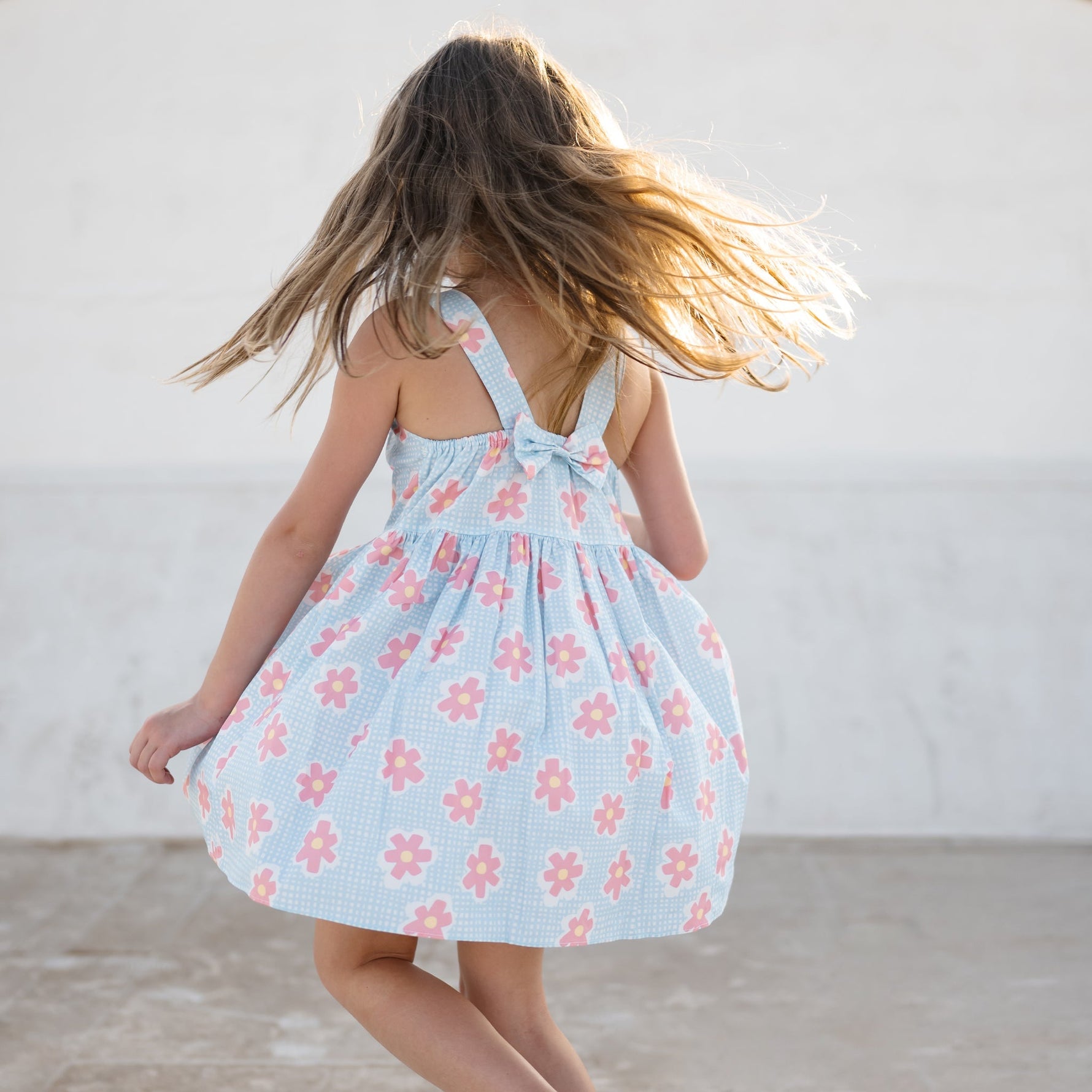 Karina Ribbon Dress - Blue - 12 Months