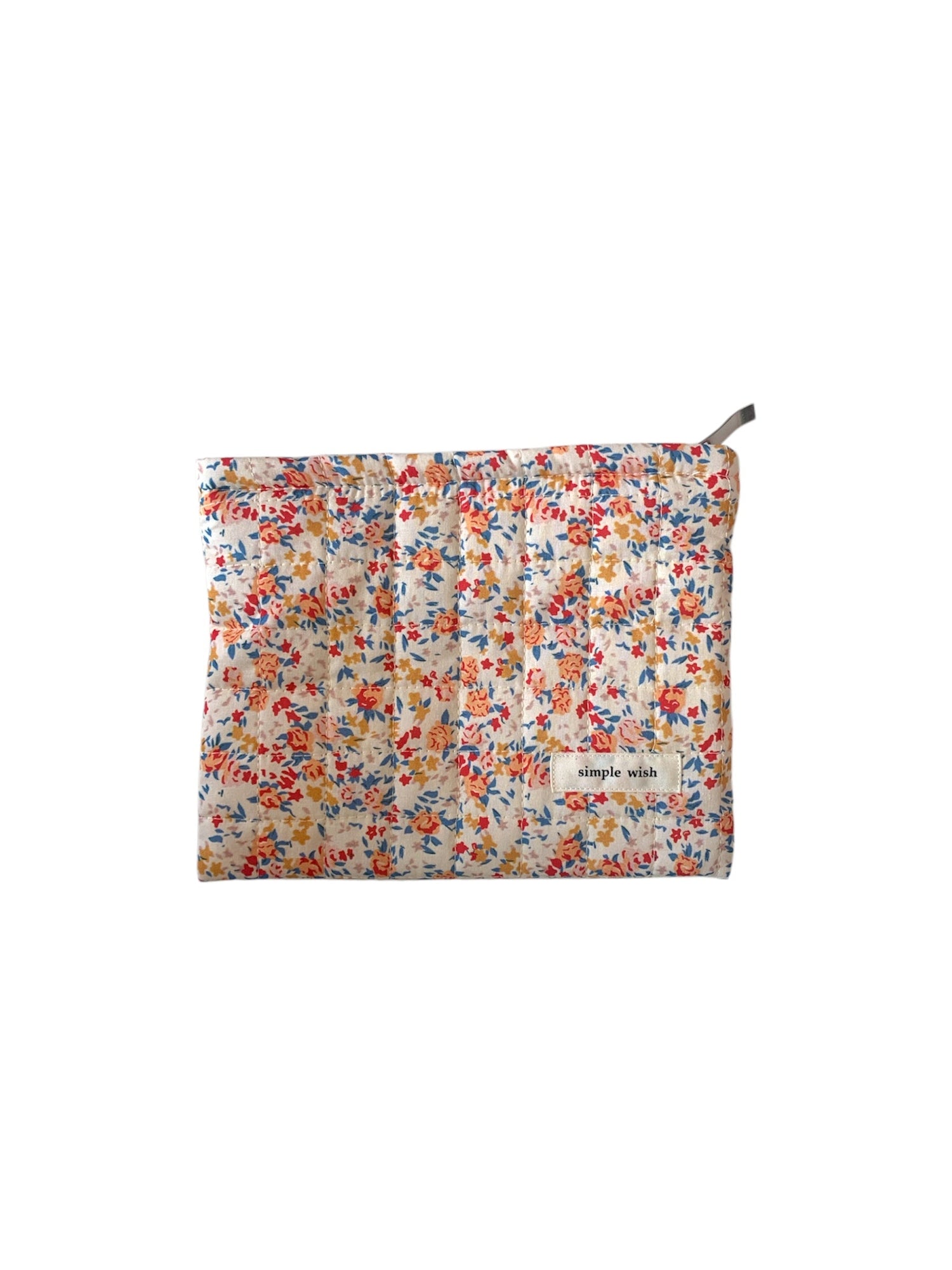 Floral Cosmetic Pouch - Small Red Floral